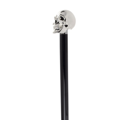 Silver-Plated Skull Cane